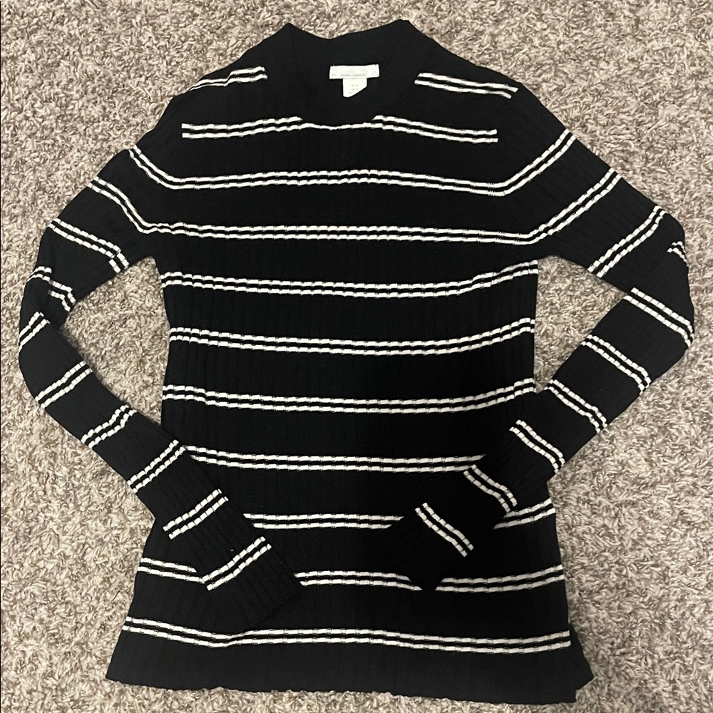 H&M Black and White Striped pullover  Sweater